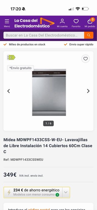 Lavavajillas Midea 14 cubiertos 3 bandejas
