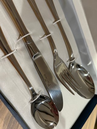 Juego Cubiertos PINTINOX Metal Dorado y Plateado