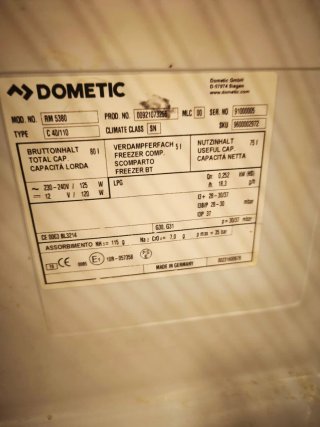 Nevera Trivalente Dometic 5380