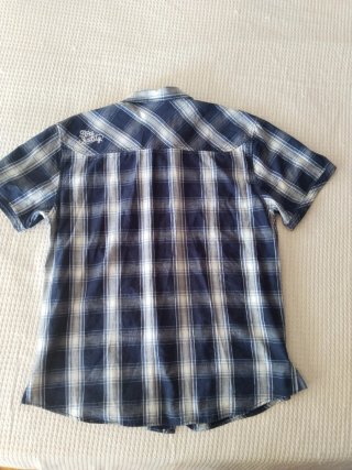 Camisa cuadros azul y blanco Talla XXL