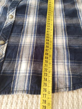 Camisa cuadros azul y blanco Talla XXL