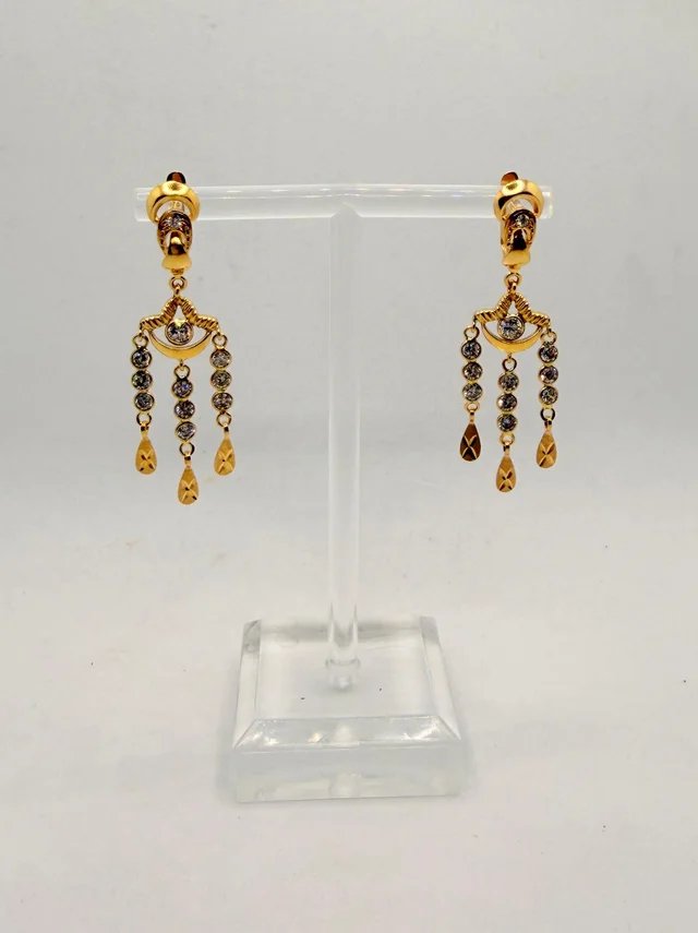 Pendientes Oro 18k Circonitas 5.35g