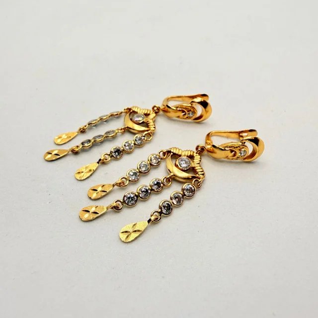 Pendientes Oro 18k Circonitas 5.35g