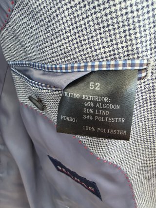Chaqueta americana verano algodón y lino.