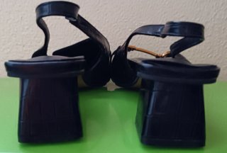 Zapatos tacón ancho negros talla 40