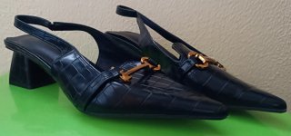 Zapatos tacón ancho negros talla 40