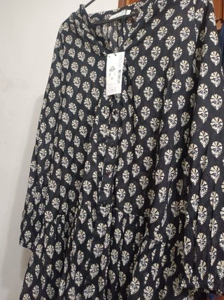 Vestido estampado negro y blanco talla 34