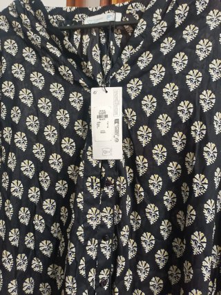 Vestido estampado negro y blanco talla 34