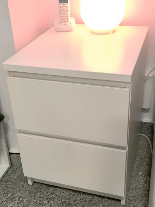 Mesita de noche Malm Ikea Blanca