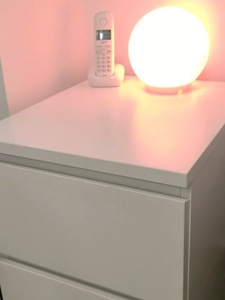 Mesita de noche Malm Ikea Blanca