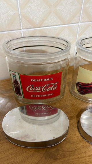 Tarros cristal Coca-Cola con Tapa vintage