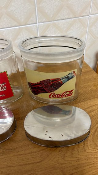 Tarros cristal Coca-Cola con Tapa vintage