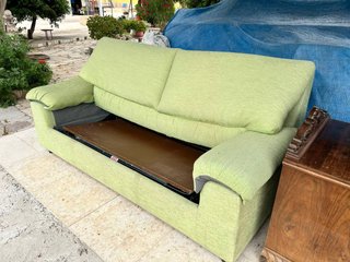 Sofá Cama 2 Plazas Verde Claro