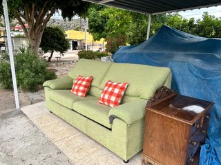 Sofá Cama 2 Plazas Verde Claro