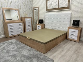 Canapé de madera y tela alta resistencia