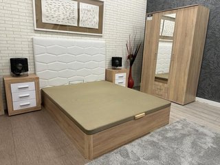 Canapé de madera y tela alta resistencia