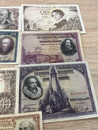 Lote 7 Billetes pesetas diferentes