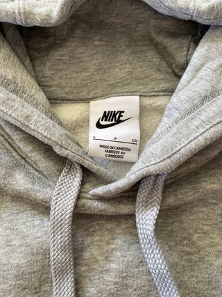 Sudadera Nike Gris y Azul símbolo en rojo, Hombre