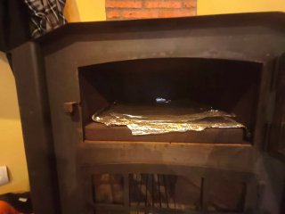 Estufa de leña con horno