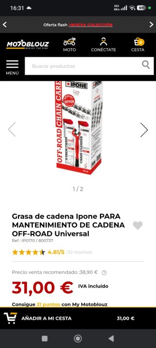 Kit Limpieza y Aceite Cadena Moto IPONE