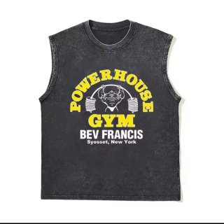 Camiseta Powerhouse Gym sin Mangas Gris L