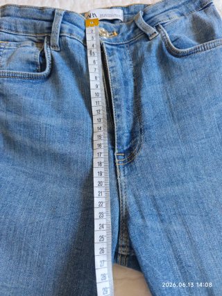 Pantalón pitillo Zara elástico azul