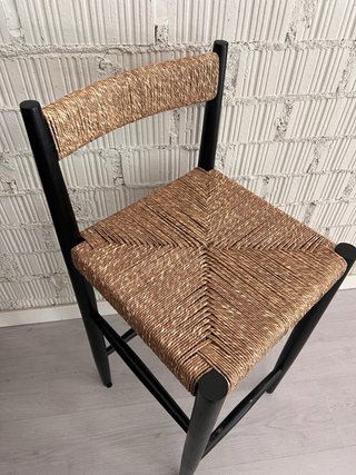 Taburete Alto Zara Home Trenzado Madera