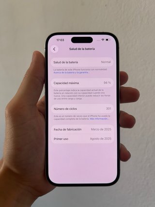 iPhone 16 Blanco 128GB | 94% Batería | Garantía