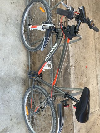 Bicicleta de Montaña Rockrider Gris/Naranja