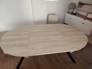 Mesa comedor redonda 2 extensiones