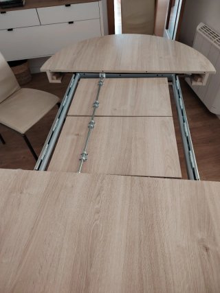 Mesa comedor redonda 2 extensiones