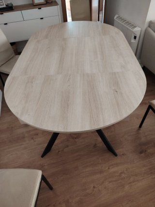 Mesa comedor redonda 2 extensiones