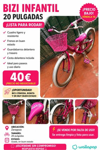 Bici Infantil 20 - Pronta per la Strada