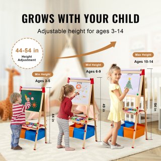 Cavalletto da Arte per Bambini 3 in 1 in Legno