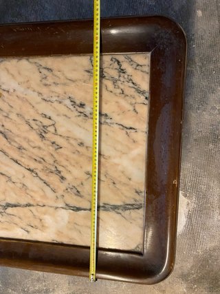 Mesa baja madera y mármol