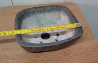 Maceta Bonsái Cuadrada Piedra 17cm