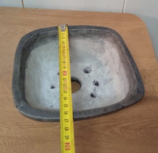 Maceta Bonsái Cuadrada Piedra 17cm