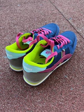 Zapatillas Bass3D numéro 37 Azul y Rosa