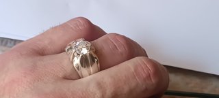 Anillo Solitario Caballero Plata Ley