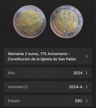 Moneda 2€ Alemania 2024 Paulskirchenverfassung