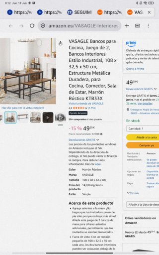 Mesa y bancos estilo industrial