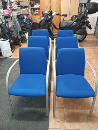 6 Sillas de Oficina Azules