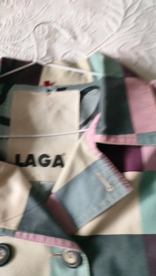 Gabardina cuadros multicolor
