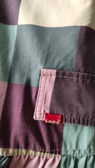 Gabardina cuadros multicolor