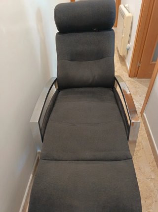 Se regala sillón relax manual tela y metal