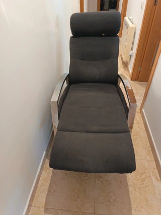 Se regala sillón relax manual tela y metal