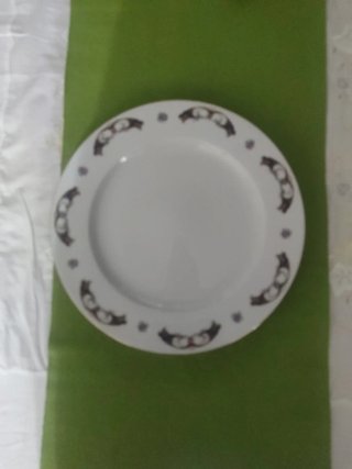 Plato grande  porcelana decorado