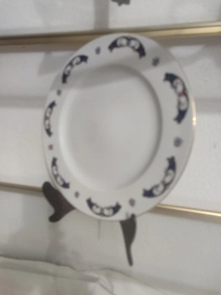 Plato grande  porcelana decorado