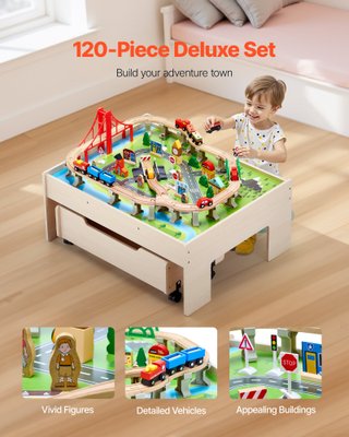 Tavolo Ferroviario con Treni Binari 100 PZ Bambini