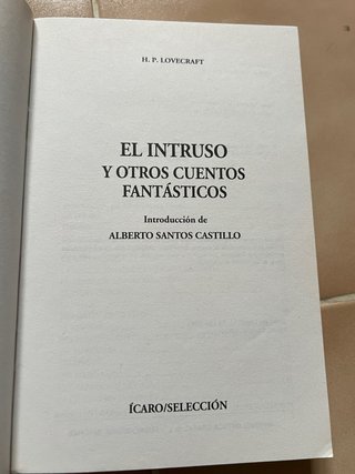 El intruso Y otros cuentos fantásticos Lovecraft